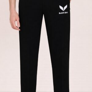 Black Baaj Premium Black Track Pants for Men | Straight Fit | Two Side Pockets & One Back Pocket | Comfortable & Stylish Joggers