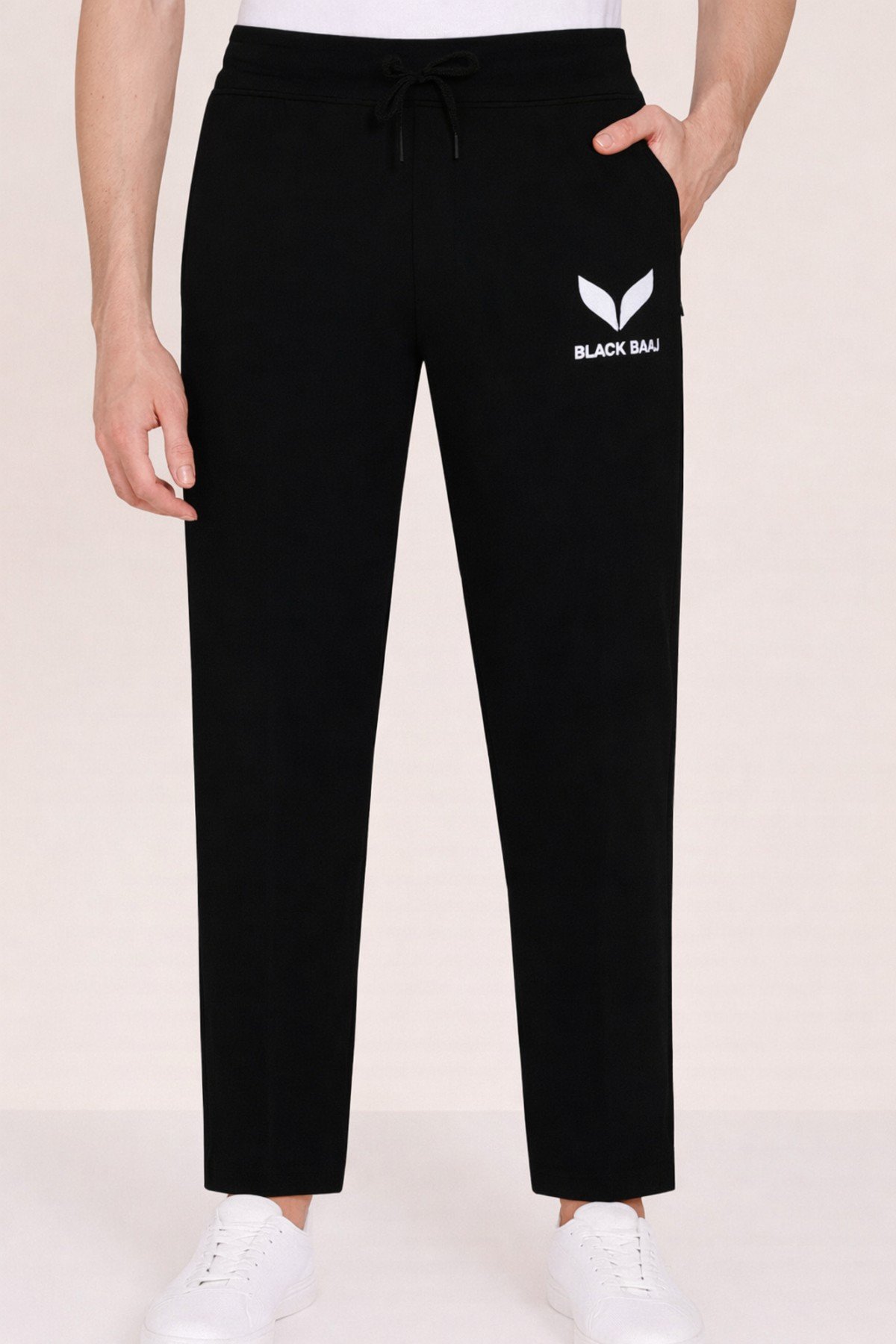 Black Baaj Premium Black Track Pants for Men | Straight Fit | Two Side Pockets & One Back Pocket | Comfortable & Stylish Joggers