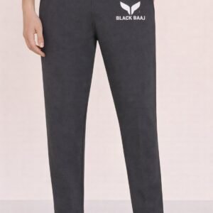 Black Baaj Premium Dark Grey Track Pants for Men | Straight Fit | Two Side Pockets & One Back Pocket | Comfortable & Stylish Everyday Wear